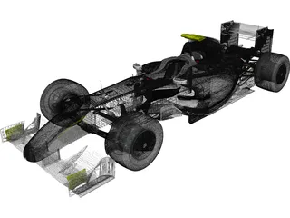 Brawn BGP 001 3D Model preview