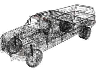 Ford F-350 Crew Cab 3D Model preview