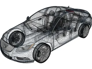Buick Regal CXL (2011) 3D Model preview
