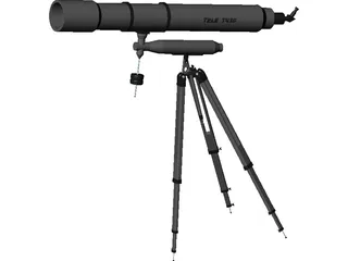 Potable Telescope T430 3D Model preview