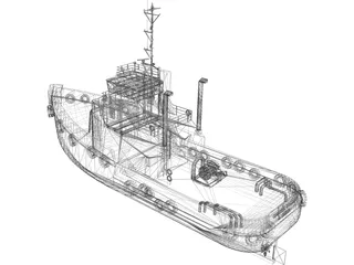 Sydney Tug Boat 3D Model preview