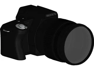 Sony A44 Digital Camera 3D Model preview
