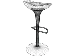 High Barstool 3D Model preview