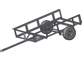 Trailer Utility 4x6 3D Model preview