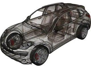 Porsche Cayenne (2011) 3D Model preview