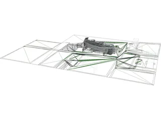 Circular Glistens Leisure Center 3D Model preview