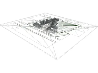 Industrial Park Area 3D Model preview
