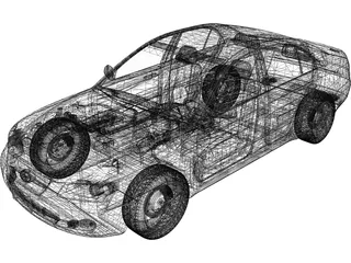 Hyundai Sonata (2007) 3D Model preview