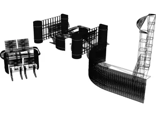 Baranya Rack Cafe 3D Model preview