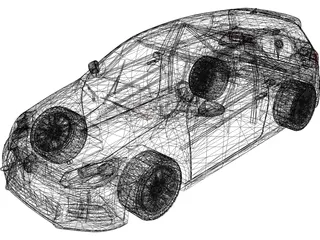 Volkswagen Golf VI GTR 3D Model preview