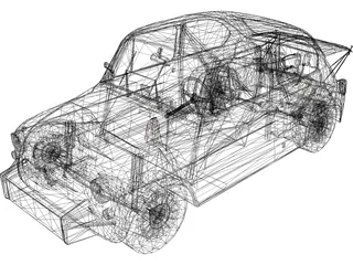 Fiat Abarth 1000TC 3D Model preview
