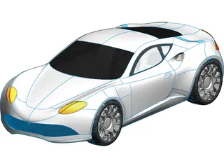 Sports Car Concept 3D Model preview