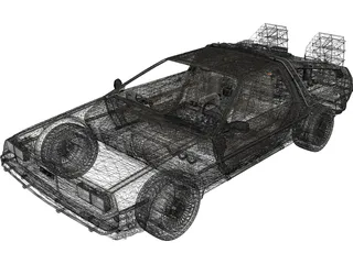 DMC DeLorean (1980) 3D Model preview