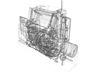 Durmax Turbo Diesel 6.6 Engine 3D Model preview