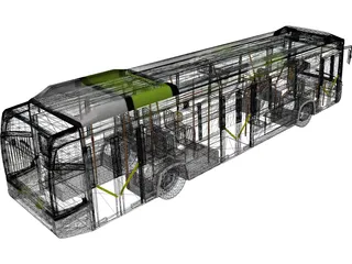 HeuliezBus GX 327 BHNS Chronoplus 3D Model preview