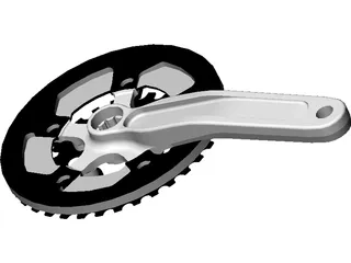 Race Face Turbine Right Crank 3D Model preview