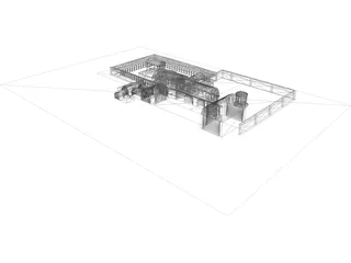 Roman Bath House and Temple 3D Model preview