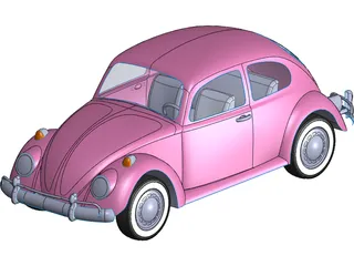 Volkswagen Beetle (1963) 3D Model preview