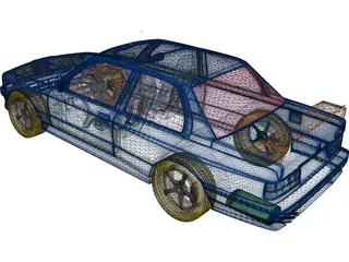 BMW M3 DTM 3D Model preview