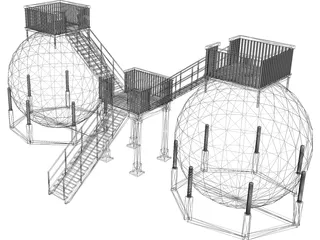 Oil Storage Tanks 3D Model preview
