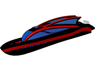 Super Yacht 34M 3D Model preview