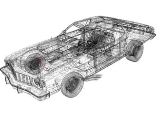 Ford Gran Torino (1973) 3D Model preview