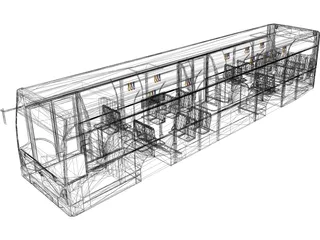 Van Hool A300 Bus Body 3D Model preview