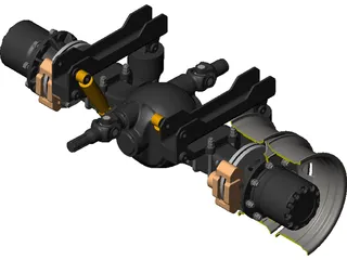 Truck Axle 3D Model preview