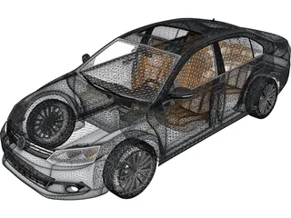 Volkswagen Jetta 3D Model preview