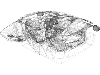 Aston Martin One-77 Interior 3D Model preview