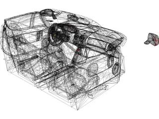 Ferrari Enzo Interior 3D Model preview
