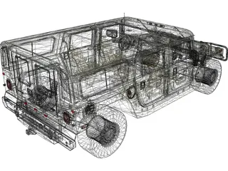 Hummer H1 Alpha 3D Model preview