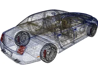 Bentley Continental Flying Spur 3D Model preview