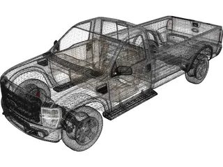 Ford F-250 3D Model preview
