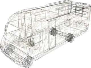 Hymer Camper 3D Model preview