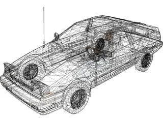 Toyota Corolla GT-S AE86 (1983) 3D Model preview