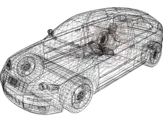 Audi A3 3.2 Quattro (2005) 3D Model preview