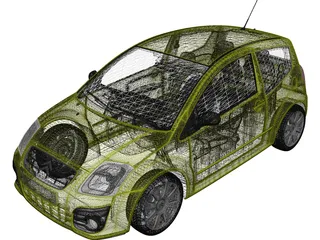 Citroen C2 3D Model preview