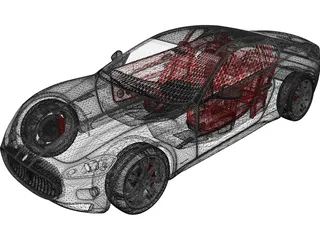 Maserati GT 3D Model preview
