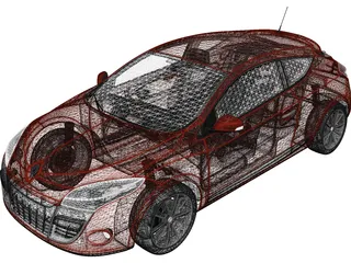 Renault Megane Coupe 3D Model preview