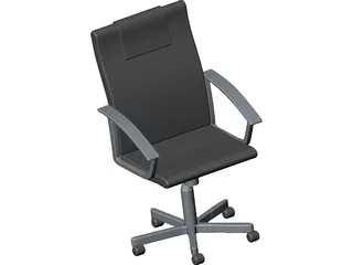 Leather Office Chair 3D Model preview