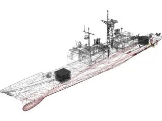 Ticonderoga Class Cruiser 3D Model preview