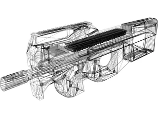 FN P90 3D Model preview