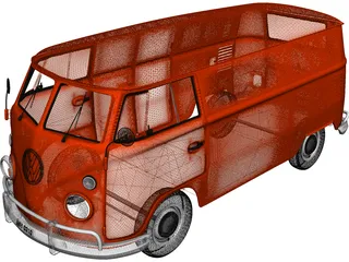 Volkswagen Transporter T1 3D Model preview