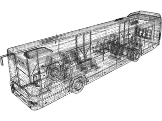 Volvo Bus 3D Model preview