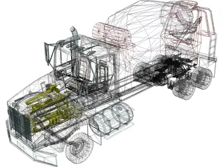 Kenworth T800 Mixer Truck 3D Model preview