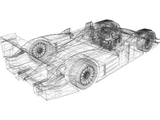 Audi R8 LeMans 3D Model preview