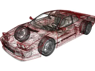 Ferrari 512 Testarossa 3D Model preview