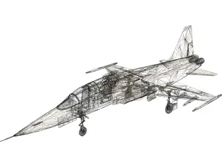 Northrop F-5E Tiger II 3D Model preview