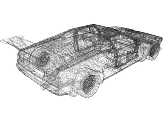BMW M1 Procar 3D Model preview